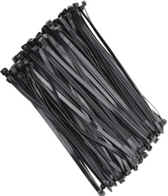 Multi-Purpose Self-Locking Cable Tie Nylon Cable Tie 12 Inch UV-Resistant Windproof High-Grade Heavy Black