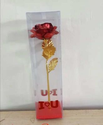 Cross-Border Foreign Trade Mother's Day Supply Valentine's Day Gifts Simulation Gold-Foil Roses Festival Decoration Props