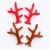 A Pair of Red Brown Artificial Flocking Christmas Antlers Handmade DIY Hair Accessories Hairpin Material