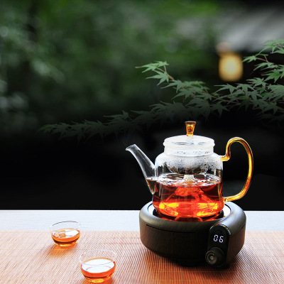 Glass Heat-Resistant Steam Teapot Large Capacity High Temperature Resistant Non-Cracking Teapot Tea Set