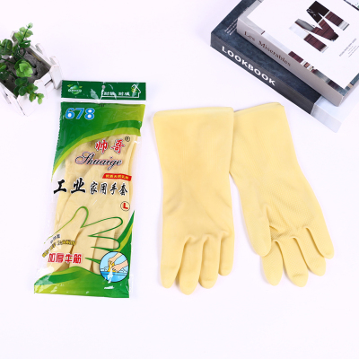 Thickened Winter Durable Warm Gloves Household Laundry Kitchen Dishwashing Rubber Cleaning Waterproof Gloves