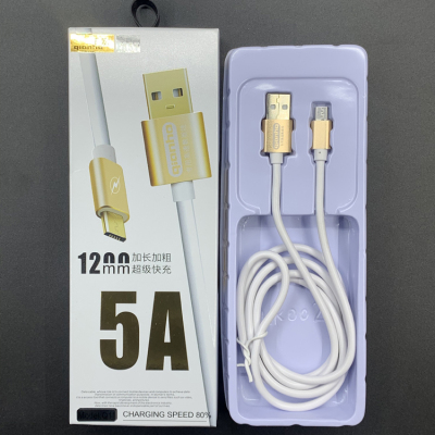 Brand Nylon Braided 5A Data Cable for Android Apple iPhone Huawei Type-C High Current Fast Charge Line
