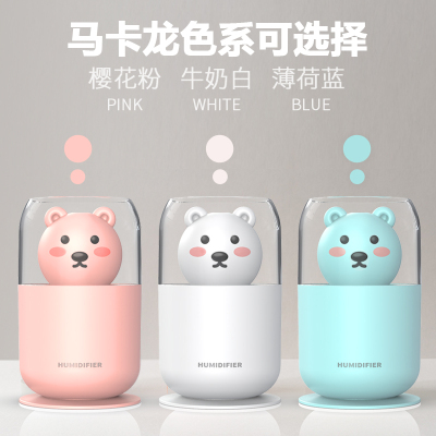 New Cute Bear Humidifier USB Desktop Office Mute Mini Home Creative Night Light Humidifier