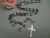 Currently Available Catholic Rosary Ornament Wholesale Cross Necklace Religious Christian Plastic mei gui zhu Necklace