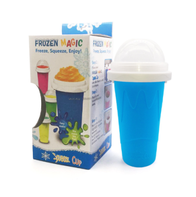 Homemade Slush and Shake Maker Kneading into Ice Cup Home Fast Cooling Cup Kneading Cup Crushed Ice Cup Silicone Cup