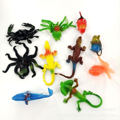 A Variety of Simulation Animal Trick Toys Soft Rubber Animal Toy Halloween Toy 1 Yuan 2 Yuan Supply Wholesale