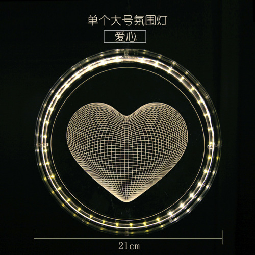 foreign trade dedicated led decorative lamp holiday decoration round modeling lamp creative home ins neon light customized