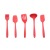 Small High Temperature Resistant Silicone Shovel Kitchenware 10-Piece Set Kitchen Non-Stick Pan Shovel Set Soup Spoon Cooking Tools Red