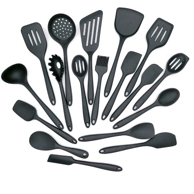 High Temperature Resistant Silicone Shovel Kitchenware 18-Piece Set Kitchen Non-Stick Pan Shovel Set Soup Spoon Cooking Tools