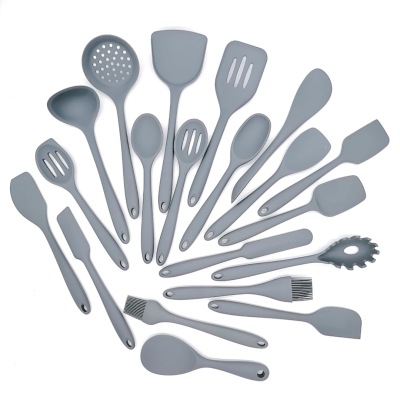 High Temperature Resistant Silicone Shovel Kitchenware 20-Piece Set Kitchen Non-Stick Pan Shovel Set Soup Spoon Cooking Tools