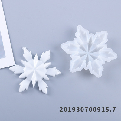 Elian DIY Epoxy Mold Snowflake Silicone Pendant Mold Making Frozen Snowflake Pendant