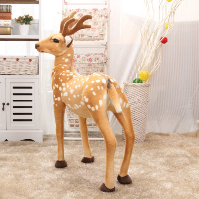 Plush Toy Simulation Christmas Deer Snow Car Sika Deer Gift Gift Home Decoration Creative Crafts Decoration