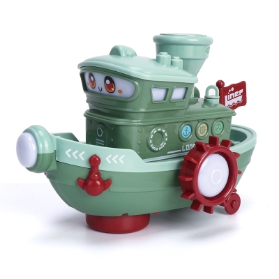 Electric Universal Spray Ship Light Music Smoke Sailing Cruise Ship Children Simulation TikTok Same Style Internet-Famous Toys
