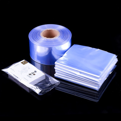 PVC Heat Shrinkable Film Shrink Bag Blue Light Blister Cylinder Heat-Sealing Film Customized Processing