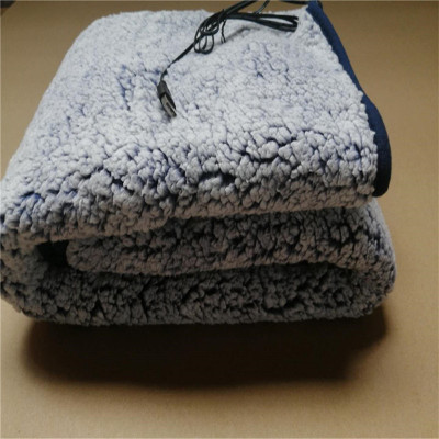 Winter Hot-Selling Fleece Blanket USB Cigarette Lighter Car Electric Heating Blanket Cotton Velvet Polar Fleece Multi-Color Electric Blanket