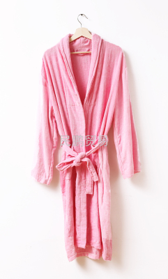 Pure Cotton Washed Fabric High-End Heavy Weight Adult Women Bathrobe