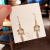 925 Silver Needle Opal Earrings Korean Graceful Geometric Square Jeweled Earrings Internet Celebrity Simple Earrings Female Wholesale