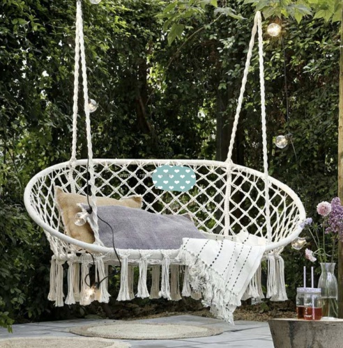 Single Living Room Interior B & B Home cradle Basket Nordic Swing Tassel Glider Hand-Knitted Basket