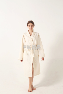 Waffle Pure Cotton Plain Solid Color Bathrobe High-End Hotel Special 2020 New