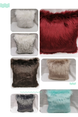 Imitation Wool Pillow Pillowcase Cushion Cushion Cover Sofa Backrest Automotive Waist Cushion Bedding for Daily Use
