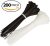 8-Inch Cable Tie Advanced Black and White | Nylon Zipper Cable Tie | UL Certification UV Certification | 200 Pieces