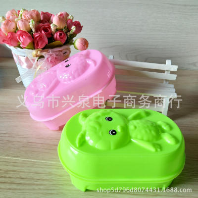 One Yuan Soap Dish Cartoon Drain Soap Box Plastic Soap Box One Yuan a Department Store Supply