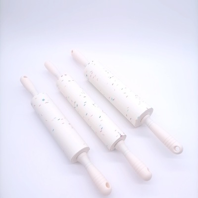 Creative Candy Pattern Baking Tool Plastic Handle Edible Silicon Rolling Pin 8-11 Inch