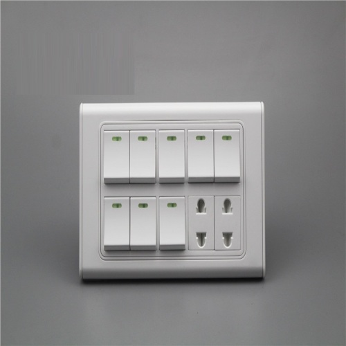supply foreign trade 146 type eight open 4 hole wall switch eight open four plug wall socket