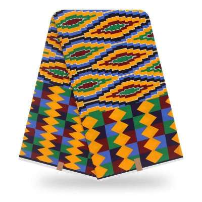 African Wax Fabric Pure Cotton High Quality African Kent Cloth Cross-Border Hot Dress Batik Customized Wholesale