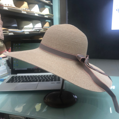 Sun Hat Female Decumbent Corydalis Tuber Top Net Red Tide Visor Straw Hat Wide Brim Sun-Proof Big Brim Foldable Beach Hat
