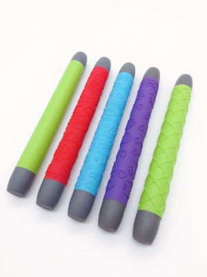 14-Inch Multifunctional Rolling Pin Baking Silicone Rolling Pin High Temperature Resistant Dough Embossing DIY Fondant Tool