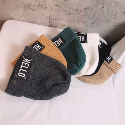 Korean Hipster Autumn and Winter Thermal Knitting Woolen Cap Women's Sleeve Cap All-Match Fashion Fried Street Beanie Hat