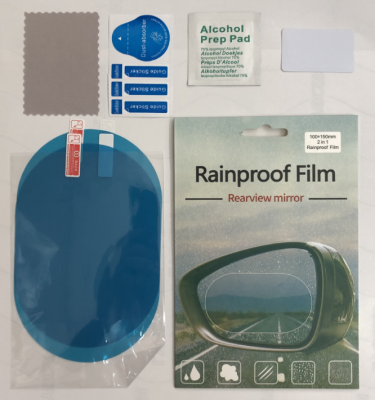 Oval Universal Car Waterproof Rearview Mirror Rainproof Rearview Mirror Rainproof Film 10x15