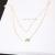 European and American Jewelry Cross-Border Supply Simple Gem Pendant Ball Bead Chain Double Layer Choker Short Lady Necklace