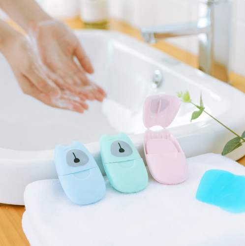 travel portable soap slice mini disposable hand washing soap flakes outdoor travel soap paper