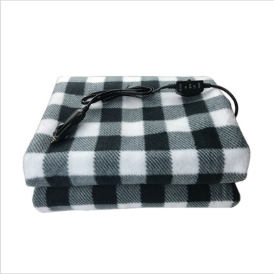 145x100 Car Electric Heating Blanket Plaid Multi-Color Shearing Winter Thermal Electric Blanket in Stock
