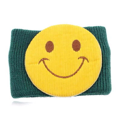 Smiling Face Hairband with Wide Edge Women's Knitted Wool Headband Face Wash Hair Band Cute Confinement Headscarf Headband Internet Celebrity