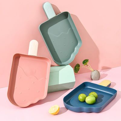 Ice Cream Plastic Tray Nordic Style Home Modern Living Room Fruit Tray Creative Candy Snacks Cake Dried Fruit Plate