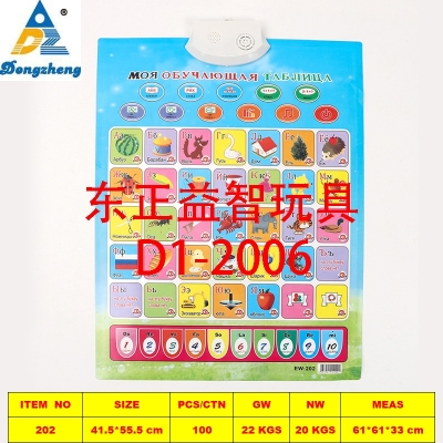Factory Direct Sales Cross-Border Children's Educational Toys Wholesale Custom Early Education Electronic Voiced Wall Charts