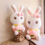 Authentic Cute Little White Rabbit Doll Plush Toy Sleeping Pillow Doll Ragdoll Girls' Gifts Hug Peach Rabbit