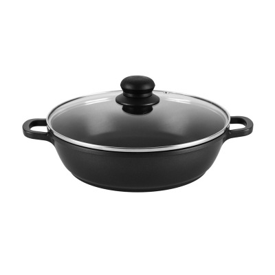 Currently Available Supply Non-Stick Induction Cooker Cast Aluminum Korean Hot Pot Binaural Compound Bottom Shallow Soup Pot Stuffy Juice Non-Stick Compound Bottom Factory