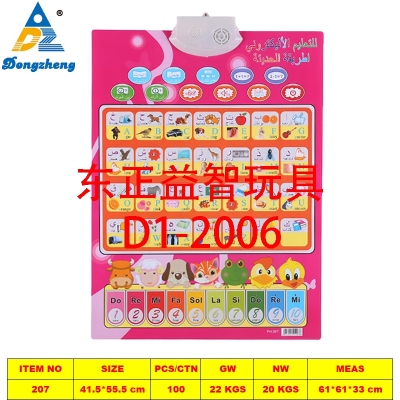 Factory Direct Sales Cross-Border Children's Educational Toys Wholesale Custom Early Education Electronic Voiced Wall Charts