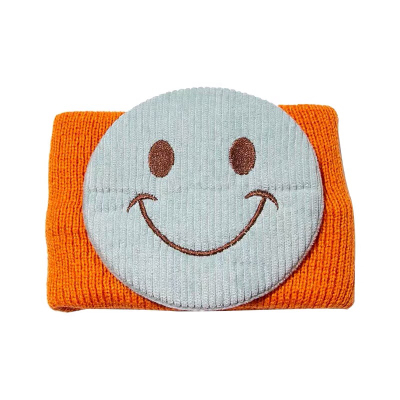 Smiling Face Hairband with Wide Edge Women's Knitted Wool Headband Face Wash Hair Band Cute Confinement Headscarf Headband Internet Celebrity