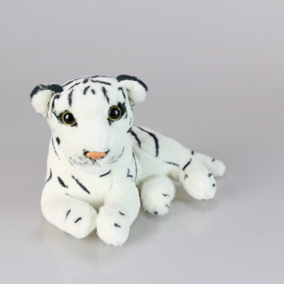 Simulation Little White Tiger Plush Toy Super Cute White Tiger Doll Chinese Zodiac Tiger Mascot Year of Tiger