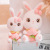 Authentic Cute Little White Rabbit Doll Plush Toy Sleeping Pillow Doll Ragdoll Girls' Gifts Hug Peach Rabbit
