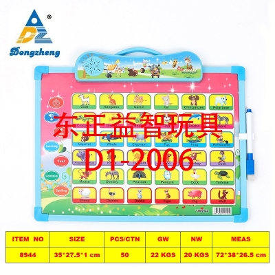 8944 Cross-Border Children's Educational Toys Wholesale Custom English Enlightening Early Education Electronic Sound Voice Drawing Board