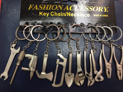Factory Direct Sales Mini Simulation Tool Keychain Creative Metal Wrench Pliers Keychain Pendant in Stock Wholesale
