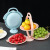 New Creative Foldable Fruit Plate Multi-Layer Plastic Dried Fruit Tray Snacks Pastry New Year Candy Plate Rotating Fruit Basket