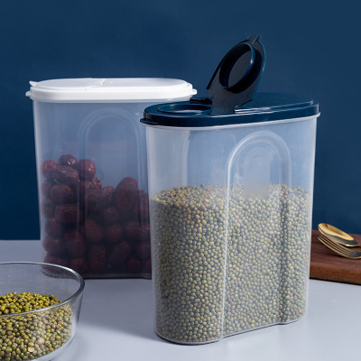 Cereals Storage Box Grain Plastic Storage Tank Kitchen Food Storage Beans Dry Goods Sealed Jar