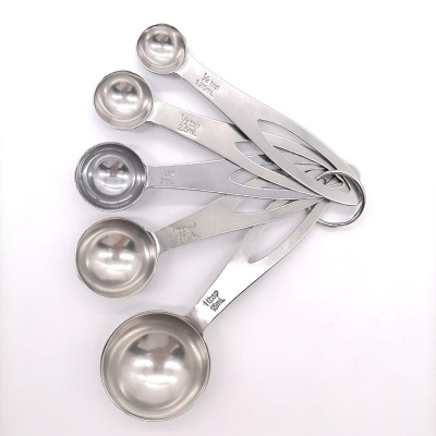 304 Stainless Steel Measuring Cup Measuring Spoon 5-Piece Set Scale Baking Tool